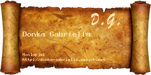 Donka Gabriella névjegykártya
