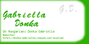 gabriella donka business card